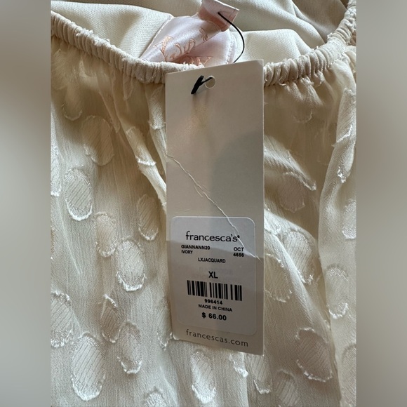 Audra Parks for Francesca’s Cream Long Sleeve Dress- size XL - Picture 4 of 5